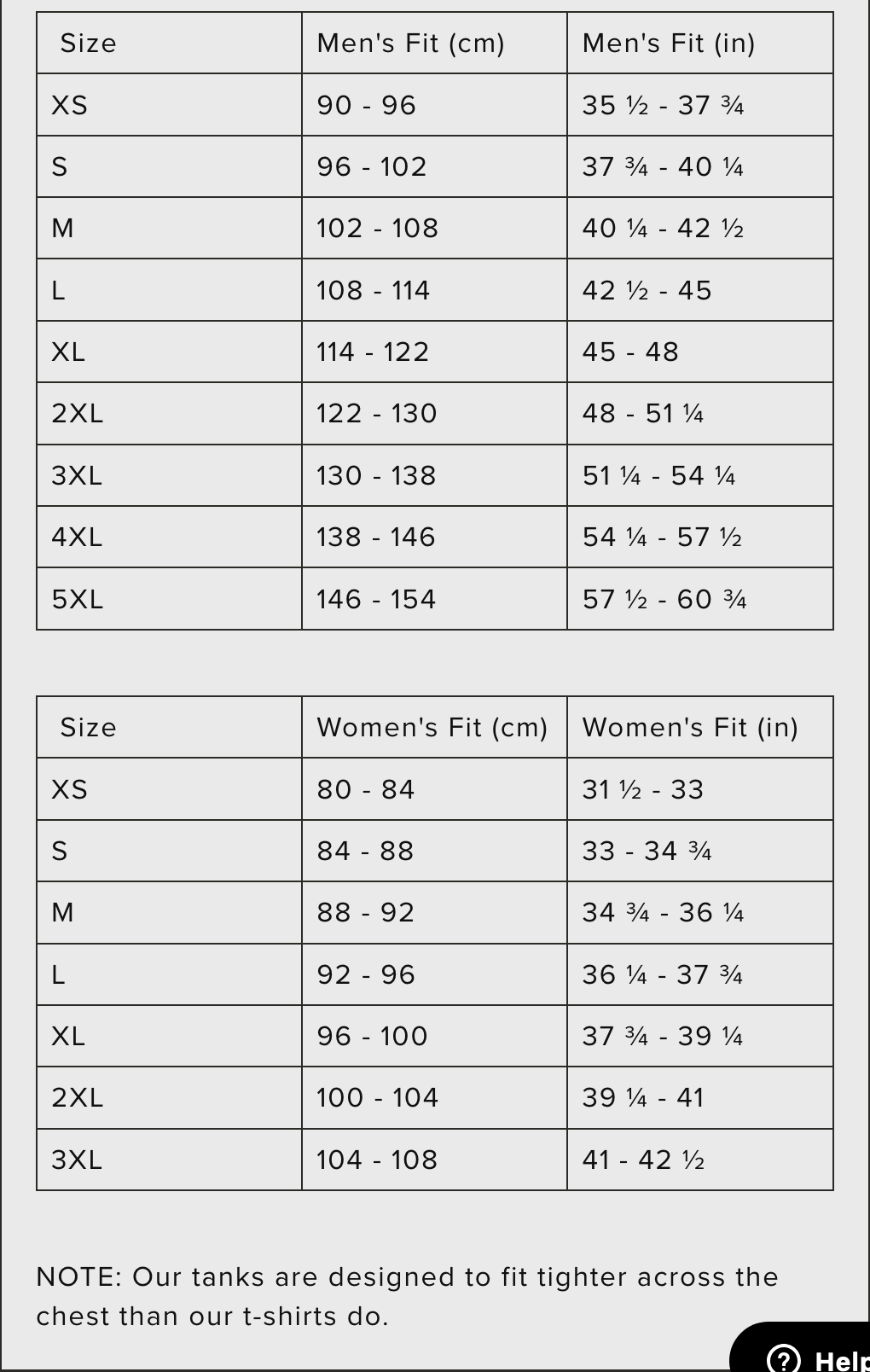 Size Guide