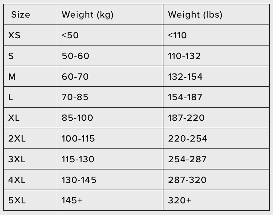 Size Guide