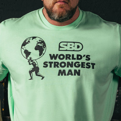 2026 World's Strongest Man T-Shirt Mint (Pria)
